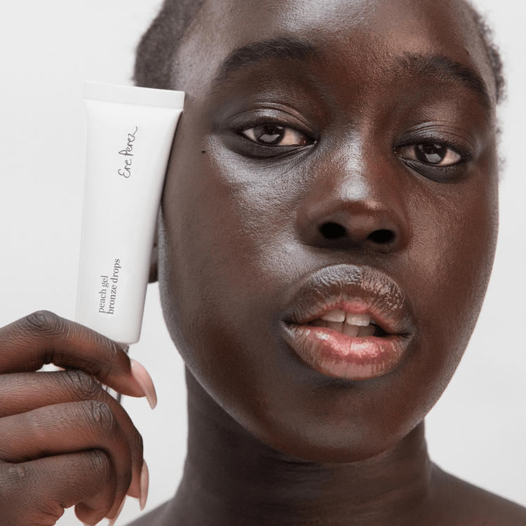 Peach Gel Bronze Drops Gel cepillo compacto polvo/crema suave