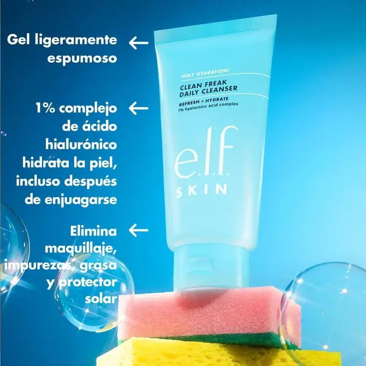 e.l.f. SKIN Holy Hydration! Clean Freak Limpiador facial suave para una piel fresca e hidratada