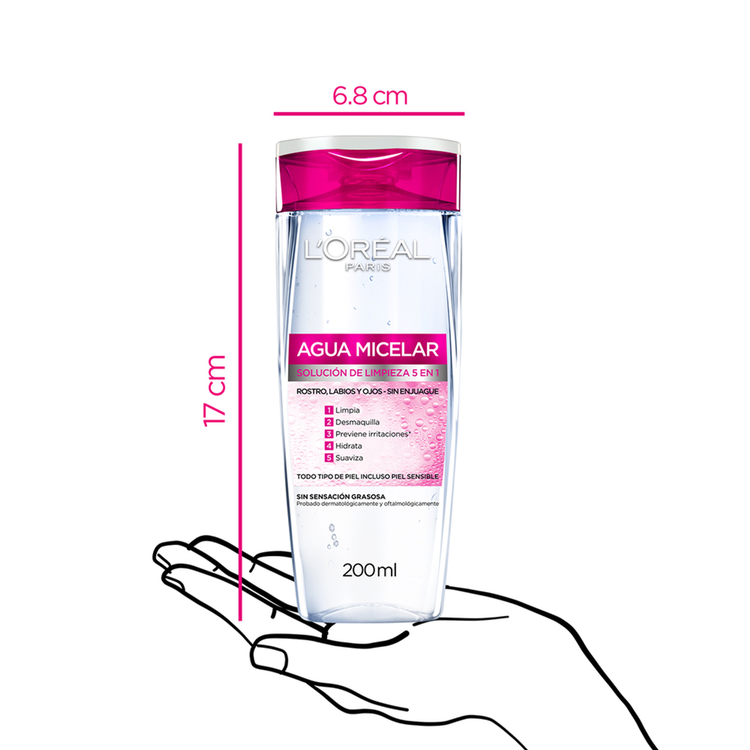 L'Oreal Paris Agua Micelar Suero facial limpiador y desmaquillante