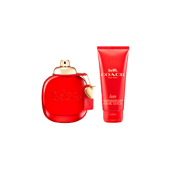 Love - Set de regalo, Eau de Parfum 90 ml + Body Lotion + Pouch