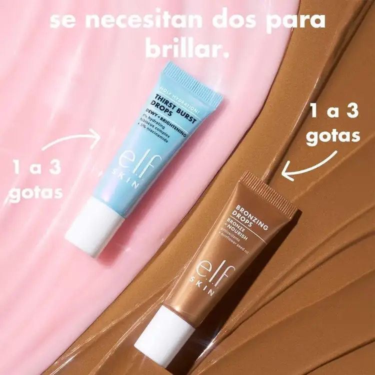 The Hottest Drops - Serum iluminador y bronceador tamaño viaje, le da a tu piel un look húmedo y dorado