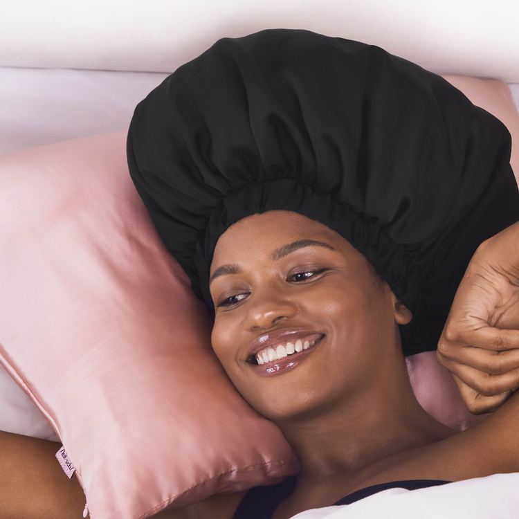 Satin Sleep Bonnet - Gorro de satén, duerme libre de fricción en el cabello