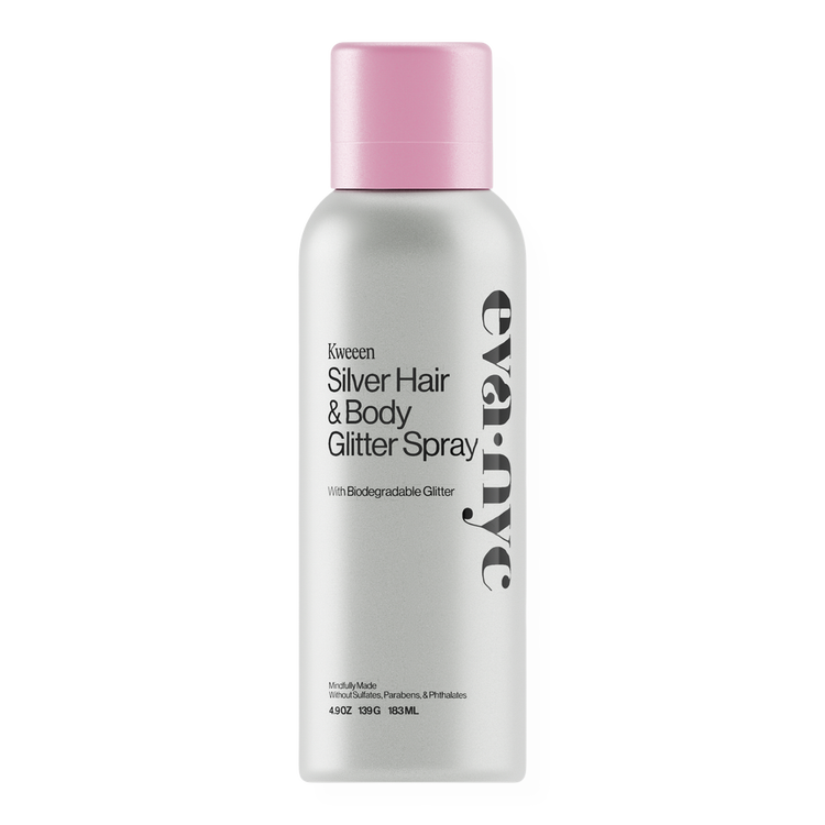 Kweeen Silver Spray con glitter brillo deslumbrante