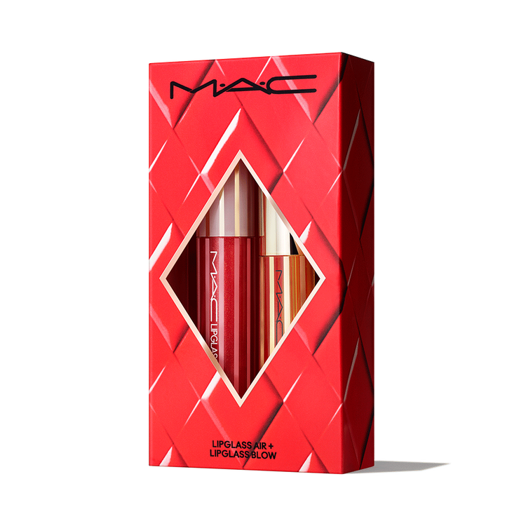 Blowing Air Kisses - Set para labios brillantes que incluye un Mac Lipglass y Mac Lipglass Blow