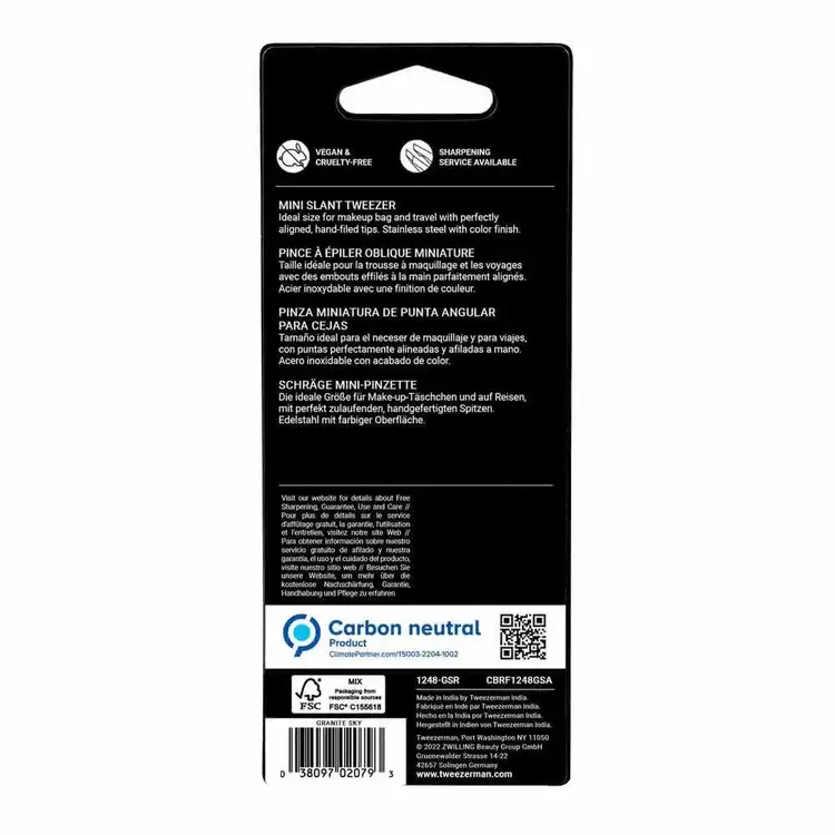 Mini Slant Tweezers Pinza de punta inclinada precisión para cejas