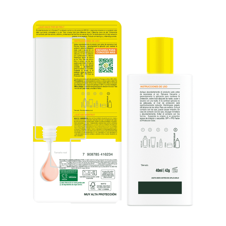 Garnier Skin Protector solar FPS 50+ con Vitamina C