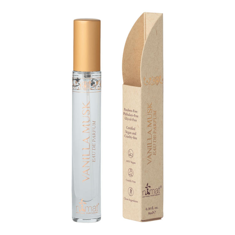 Vanilla Musk Agua de perfume tamaño viaje aroma gourmand