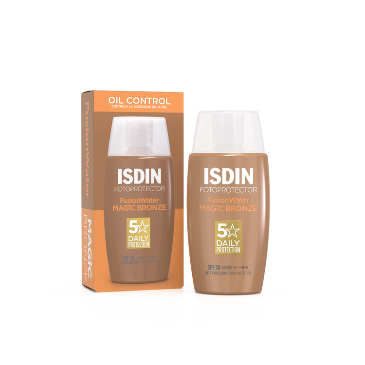 Fusion Water Magic Protector solar facial control de brillo