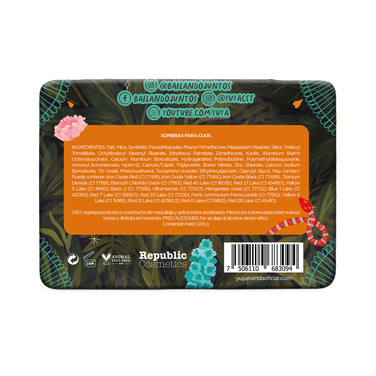 Paleta de sombras de larga duración