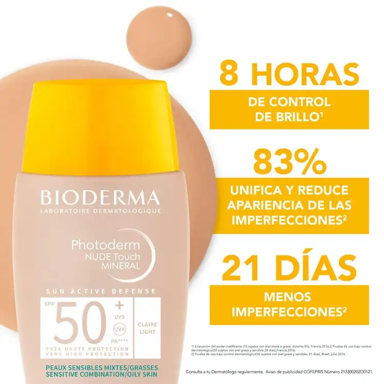 Photoderm Nude Touch - Protector solar, unifica el tono con efecto nude