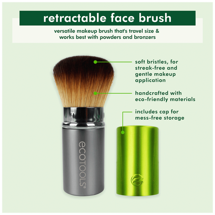Et Retractable Face Brush Brocha de maquillaje brocha retractil para polvos