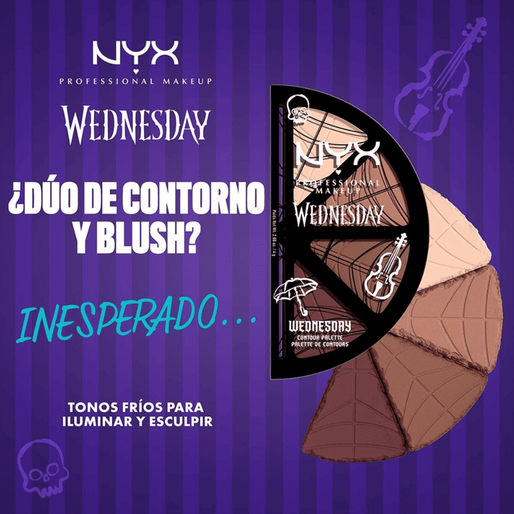 Wednesday Paleta de Contour - Esculpe y define con cuatro tonos fríos, edición limitada