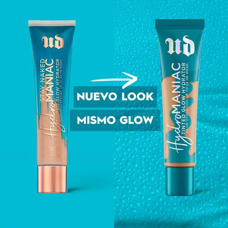 Hydromaniac Tinted Glow - Base de maquillaje, minimiza poros e imperfecciones