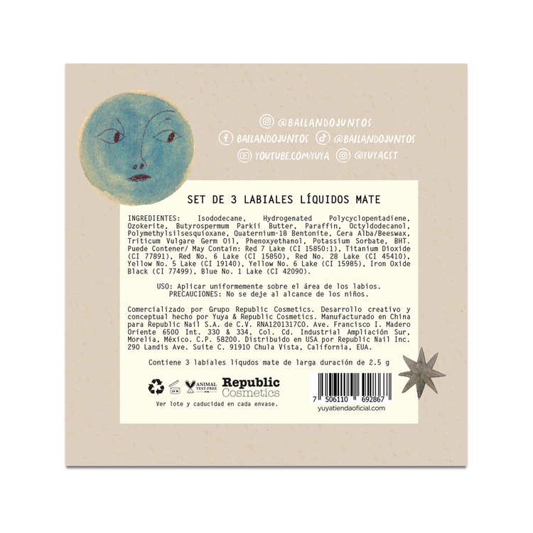 Set de labiales de larga duración