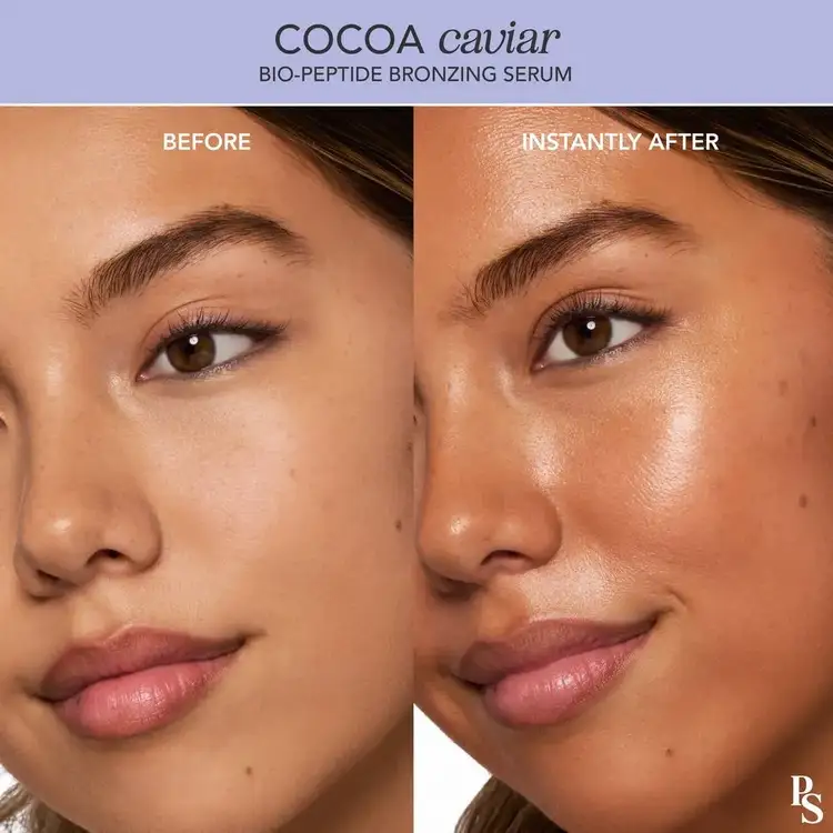 Cocoa Caviar Bronzing Serum - Serum bronceador, infusionado con bio peptidos y extracto de cacao