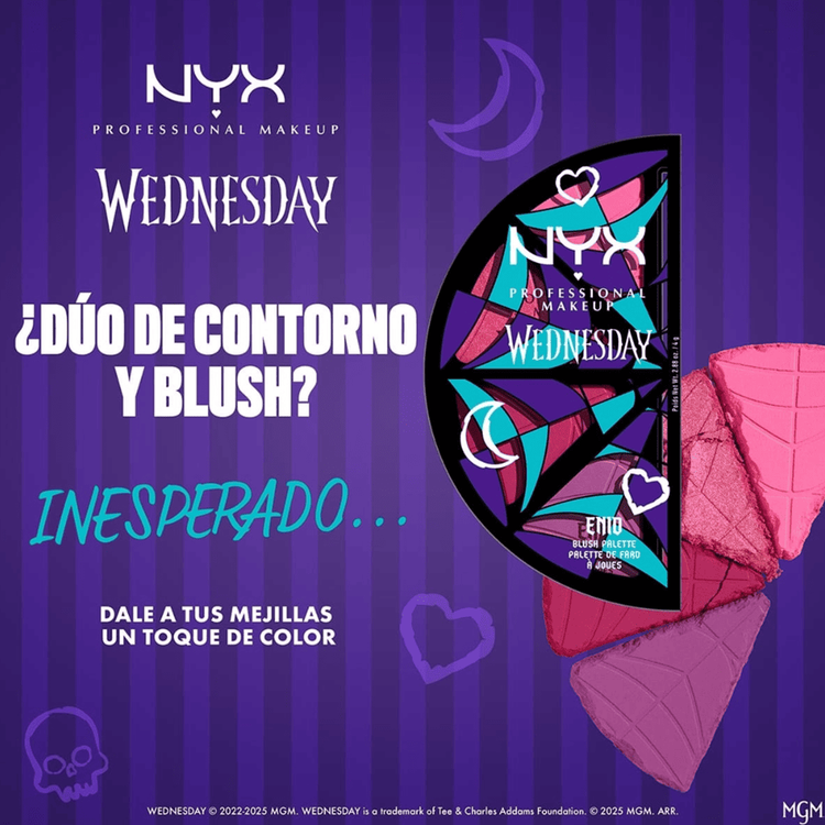 Wednesday Paleta de Rubores- Paleta cuatro tonos de rubor pigmentados, edición limitada