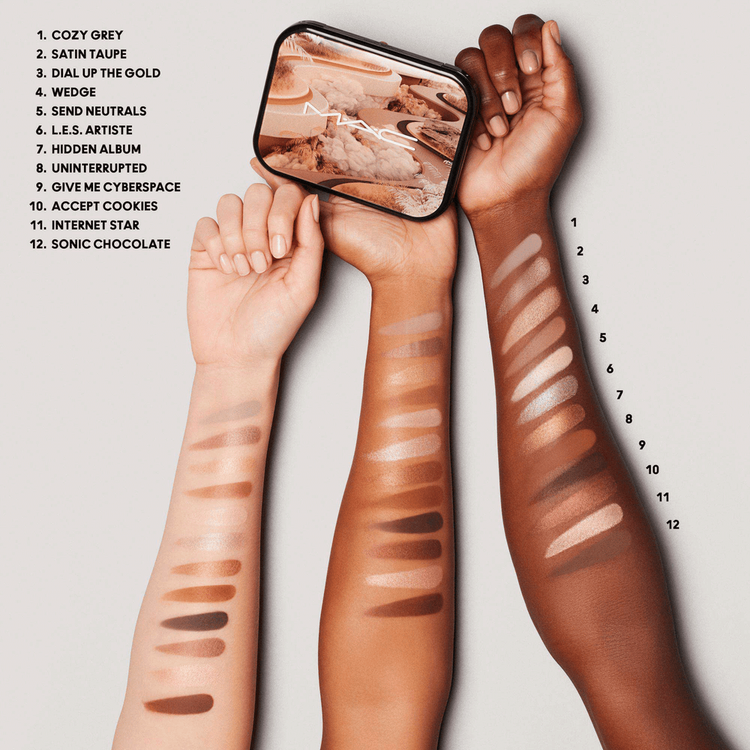 Connect In Colour Paleta de sombras 12 sombras de ojos true nudes