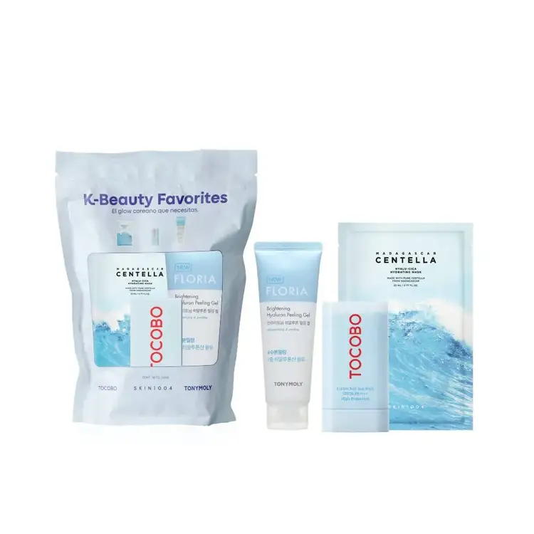 Mother's - Set de regalo, Cotton Soft Protector solar + Floria Brightening Gel peeling + Hyalu Cica mascarilla hidratante