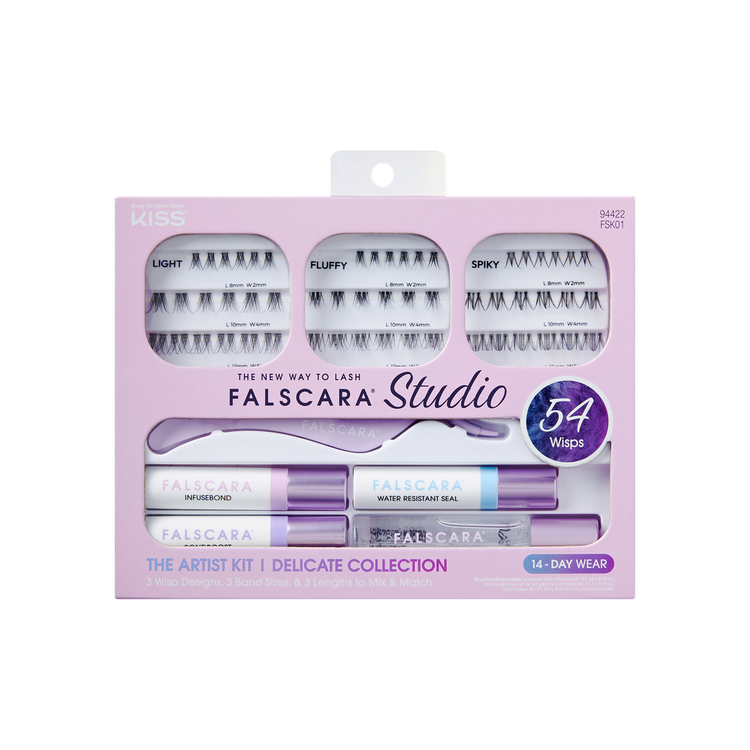 Falscara Kit de extensiones de pestañas duración de hasta 10 días con el uso de Overnighter