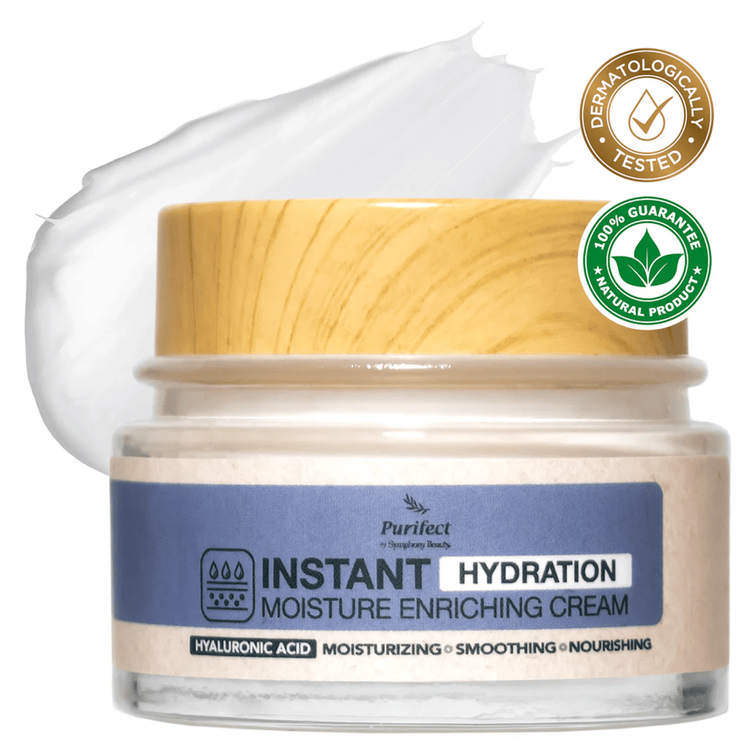 Facial Cream- Instant Hydration Moisture Enriching Cream - Hyaluronic Acid Crema facial hidrata, suaviza y mejora textura