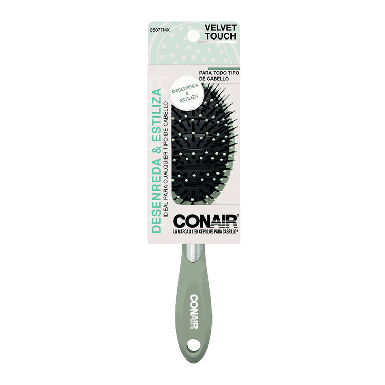 Velvet Touch - Cepillo ovalado, color verde