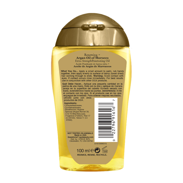 OGX Renewing Argan Oil Of Morocco - Aceite capilar, renovador para el cabello seco y dañado