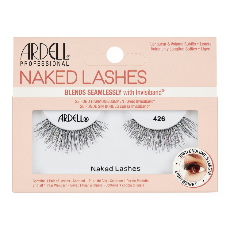 Naked False Eyelashes #426 in Black Pestañas postizas rizos cruzados que añaden textura y volumen.