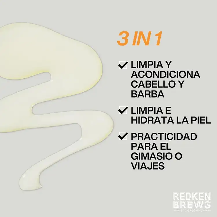 Redken Brews - Shampoo, para todo tipo de cabello