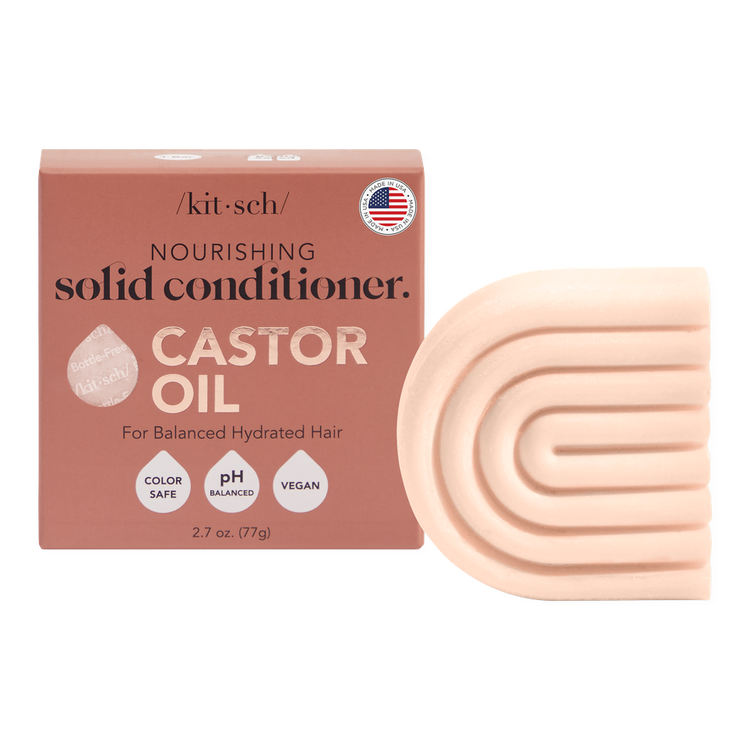 Castor Oil Nourishing Solid Barra acondicionadora nutre y fortalece el cabello