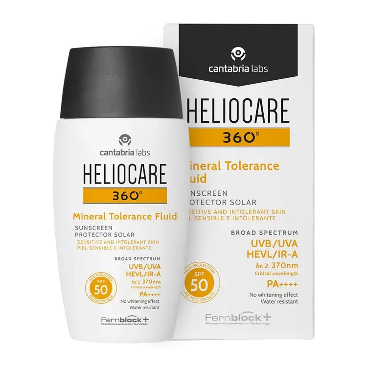 Mineral Tolerance Fluid SPF 50 Protector solar facial con filtros 100% minerales