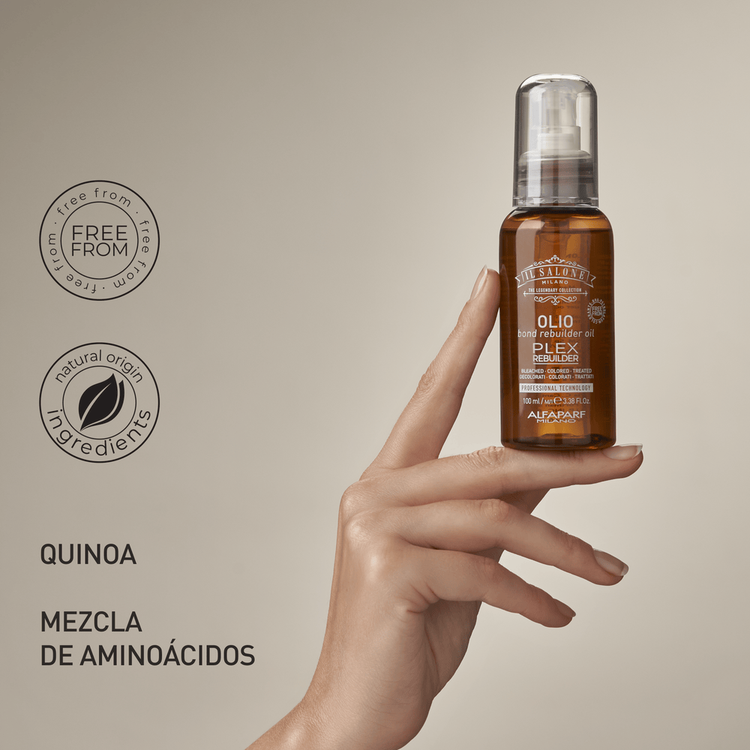 Aceite para cabello tratado