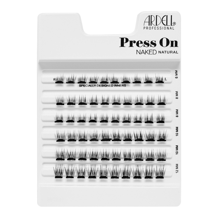 Press On 60 Count Naked Natural Pestañas postizas pre-pegadas pestañas pre-pegadas naturales.