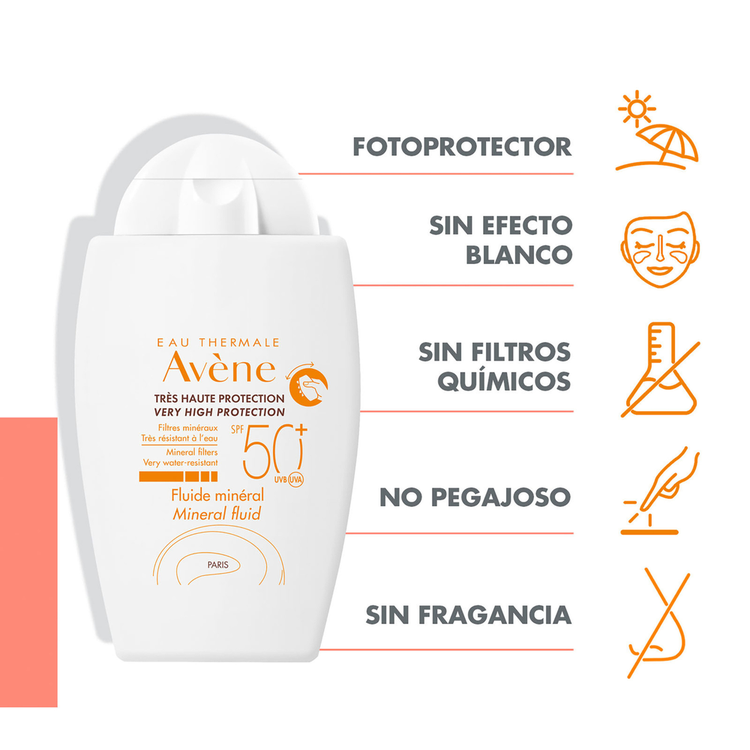 Fluido Mineral Protector solar muy alta protección solar 100% mineral