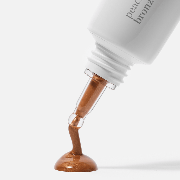 Peach Gel Bronze Drops Gel cepillo compacto polvo/crema suave