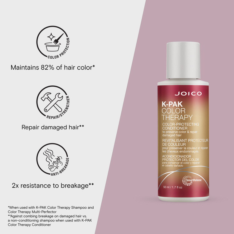 Travel Size K-PAK Color Therapy Acondicionador hidrata el cabello