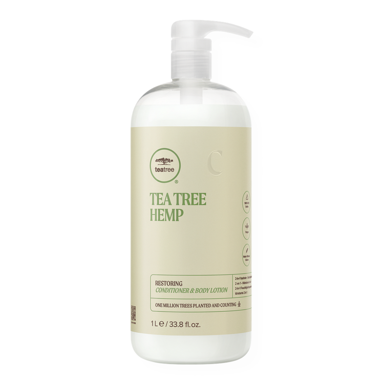 Tea Tree Hemp Restoring Acondicionador y loción corporal restaura y refuerza