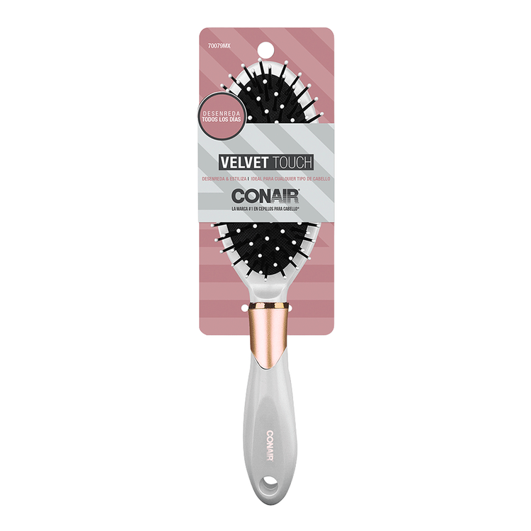 Velvet Touch - Cepillo ovalado color blanco con dorado