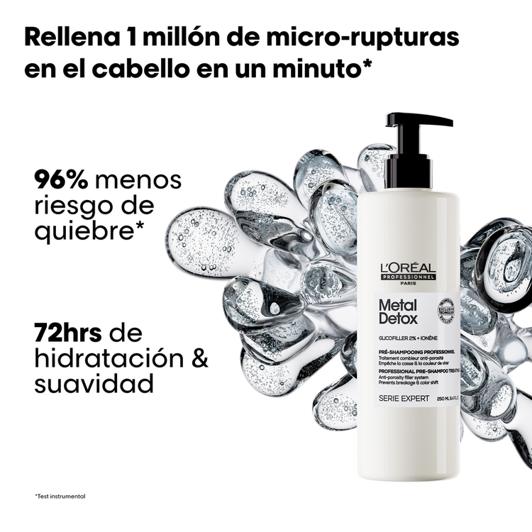 Metal Detox - Tratamiento preshampoo, reduce riesgo de quiebre