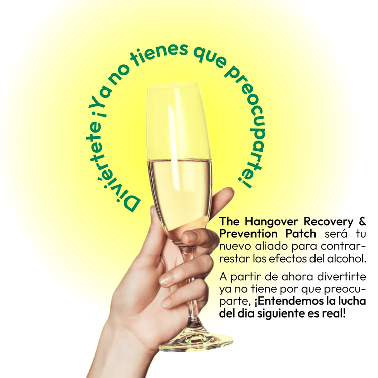The Hangover Recovery & Prevention Patch - Parche multivitamínico, 12 horas de duración