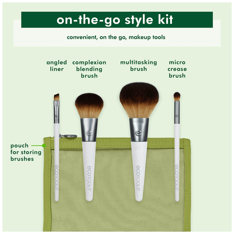 On-The-Go Style - Kit de brochas de maquillaje, para rostro