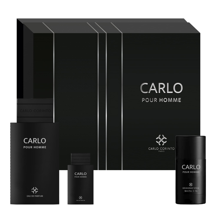 Pour Homme - Set de regalo, Eau de Parfum 100 ml + Desodorante + Mini