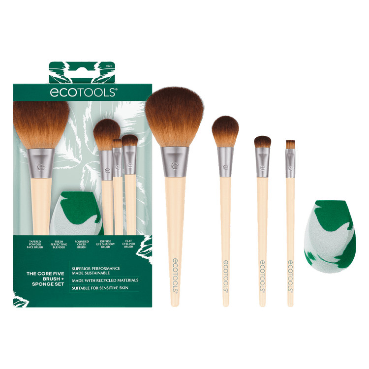 Core Five - Brochas de maquillaje, esenciales para polvos y ojos