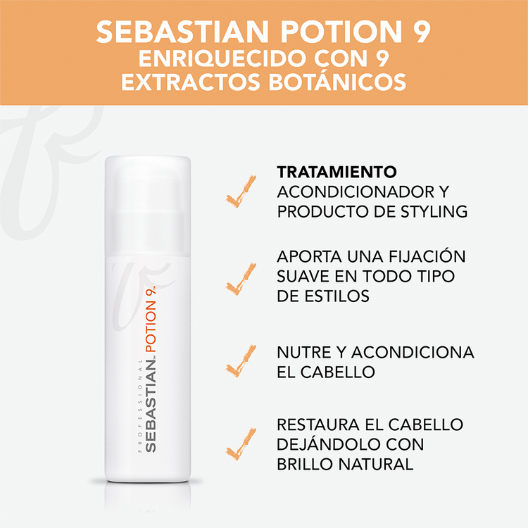 Potion 9 - Tratamiento de estilizado en gel, hidrata, suaviza y protege del calor