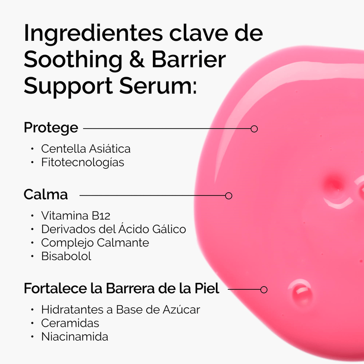 Soothing & Barrier Support - Suero facial calmante, reduce el enrojecimiento