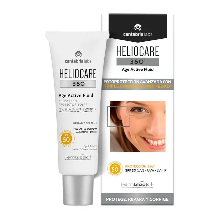 Heliocare 360° Age Active Fluid SPF 50 Protector solar facial ultraligero contra el fotoenvejecimiento