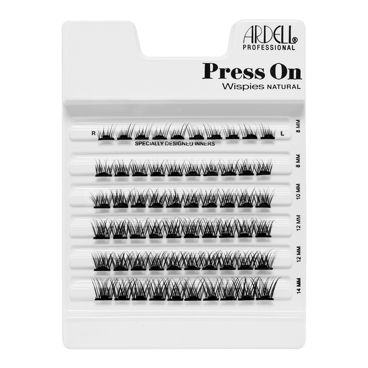 Press On 60 Count Wispies Natural Pestañas postizas pre-pegadas pestañas pre-pegadas wispies naturales.