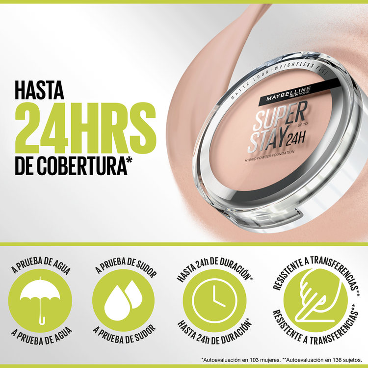 Super Stay Powder - Base de maquillaje, de larga duración
