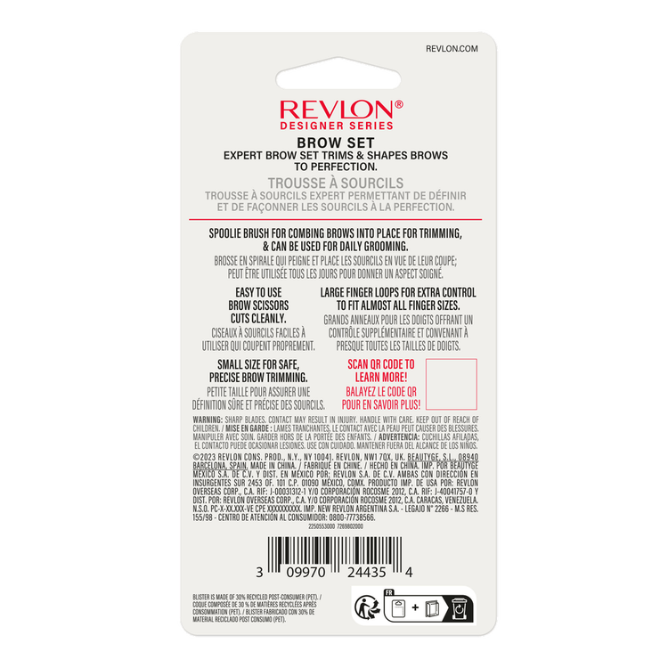 Revlon Bt Tijeras para cejas recorta bigote y barba