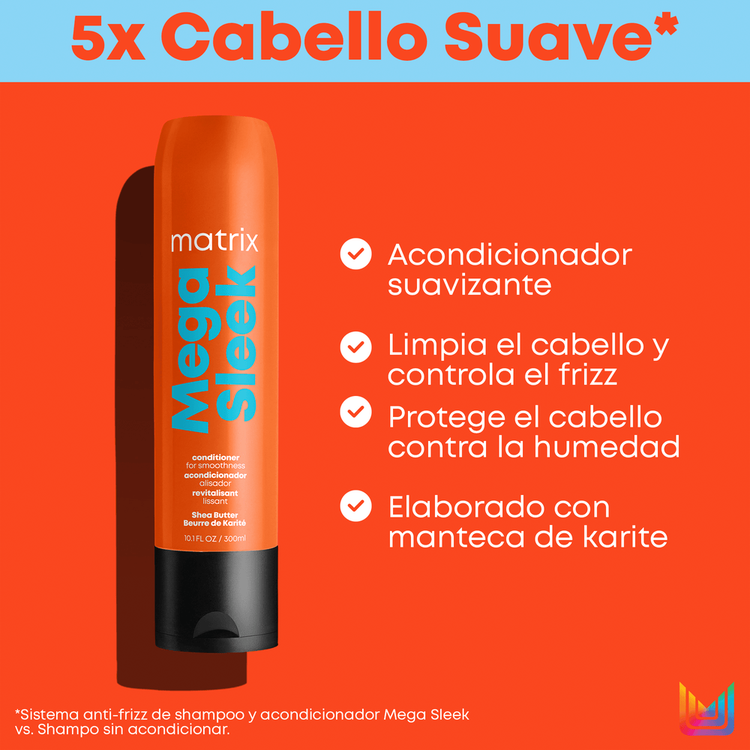 Mega Sleek - Acondicionador, controla frizz y encrespamiento