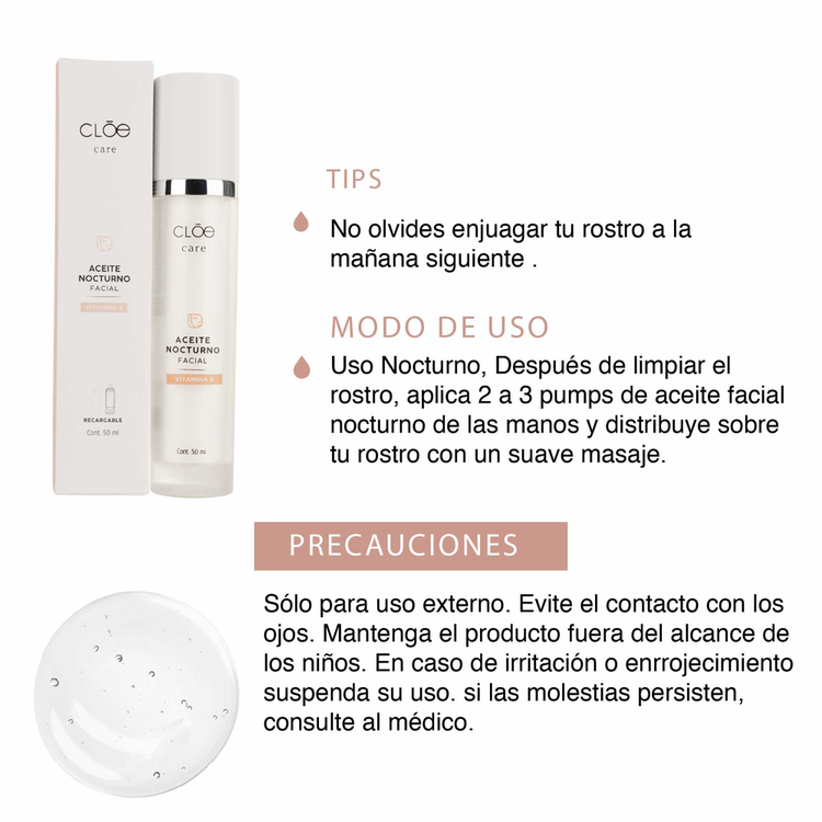 Aceite Aceite facial Vitamina E